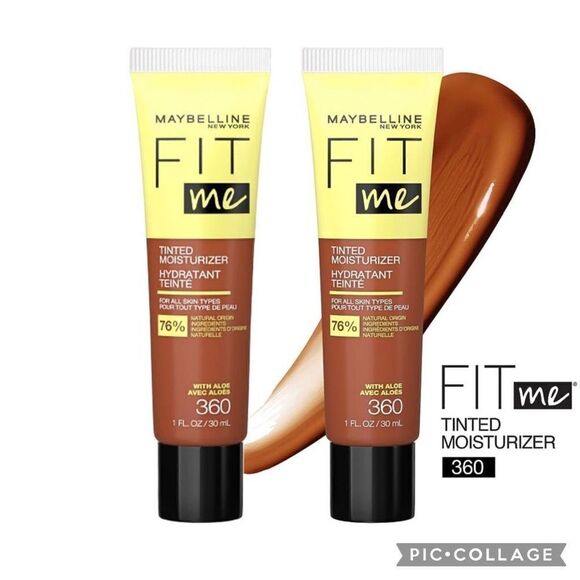 Lot of 2 360 Maybelline Fit Me Tinted Moisturizer + Aloe - Picture 1 of 4